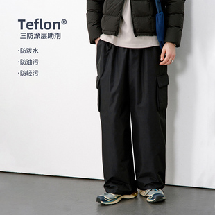 加绒直筒长裤 714street户外三防羽绒裤 裤 宽松防寒工装 男2025冬季