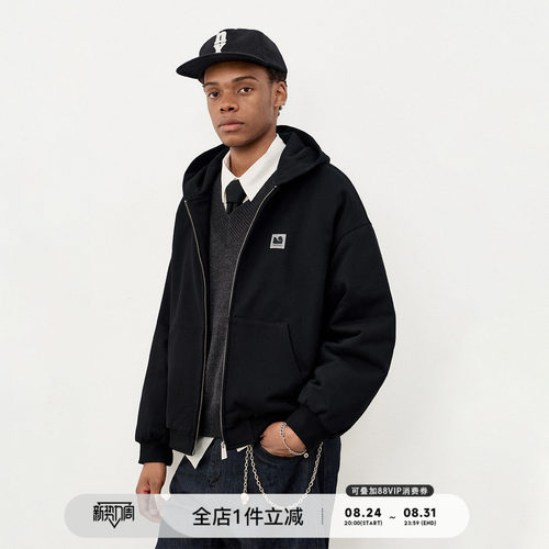 714street针织连帽棉服