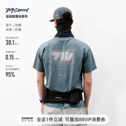 714street栅格印花速干短袖