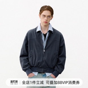 714street美式 2026春季 水洗收腰廓形短款 外套 复古MA1飞行夹克男款