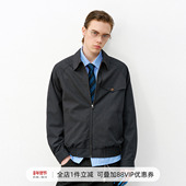 714street羊毛混纺哈灵顿夹克男2026春新款 cleanfit翻领宽松外套