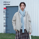 714street 三防立领夹克外套女 3M新雪丽暖绒翻领棉服男2025冬季