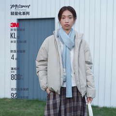 714street 3M新雪丽暖绒翻领棉服男2025冬季三防立领夹克外套女