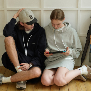 休闲帽衫 714street华夫格连帽卫衣男新款 宽松美式 情侣装 2025春季