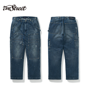 美式 宽松休闲裤 复古泼墨水洗牛仔裤 2024秋季 男士 714street旗舰款