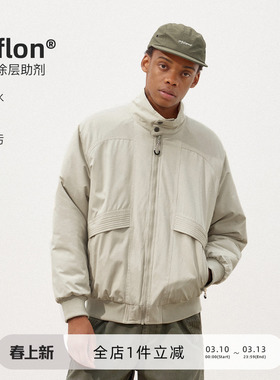 714street哈灵顿防水夹克2025冬季宽松工装立领外套男款户外棉服