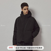 714street高端线BEHALF 极简线条分割 3M热反射银膜软壳连帽棉服