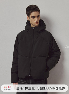 714street高端线BEHALF 极简线条分割 3M热反射银膜软壳连帽棉服