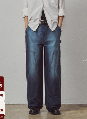 714street高端线BEHALF Moleskin法工百年面料鼹鼠皮水洗马骝长裤