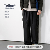 男2025冬季 宽松防寒工装 裤 714street户外三防羽绒裤 加绒直筒长裤