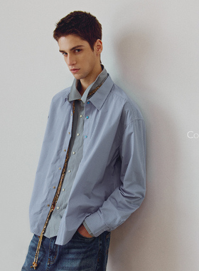 714street高端线BEHALF  东丽「猫眼扣」筋骨感条纹记忆回弹衬衫