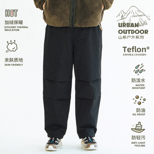 男女加绒休闲裤 714street特氟龙户外防水登山裤 2023春秋伞兵裤