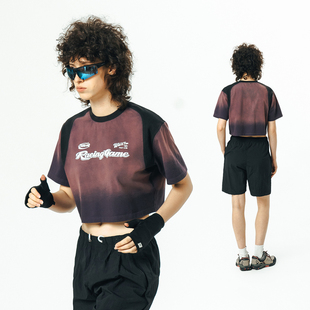 情侣装 714street潮牌男女复古水洗短袖 打底衫 新款 体恤 T恤2024夏季