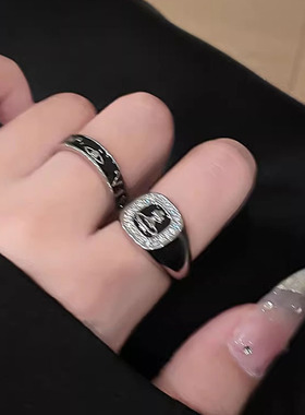 欧美个性土星戒指女高级感百搭轻奢潮流小众设计锆石星球开口指环