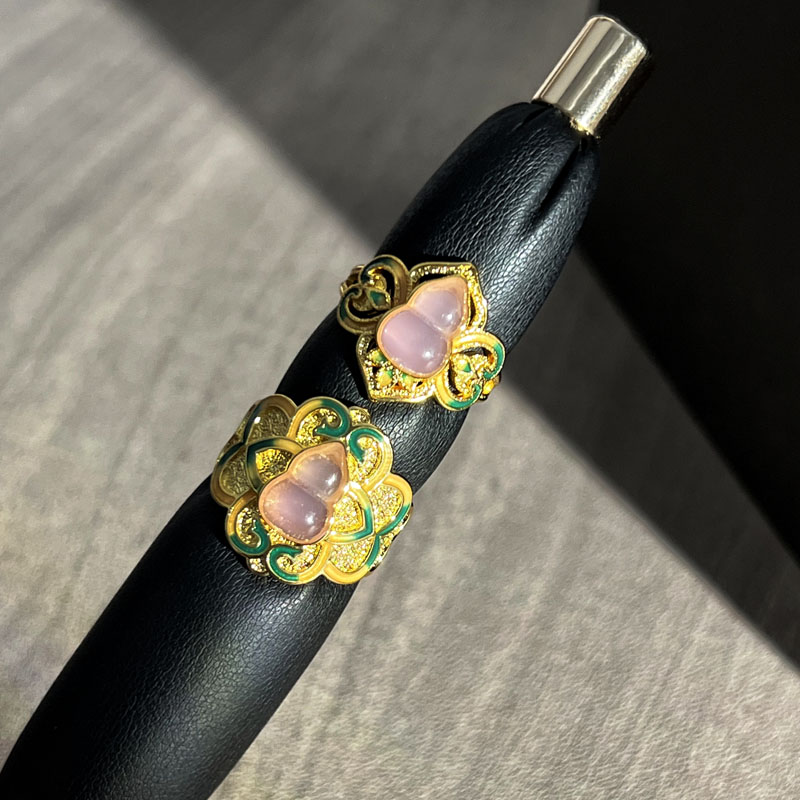 福禄珐琅新中式国风葫芦复古开口戒指女小众轻奢独特设计感食指戒