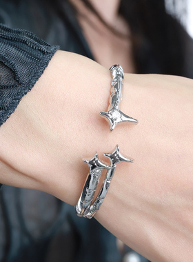 星星手镯不规则肌理感中性简约时尚个性高级感ins冷淡风手环手饰
