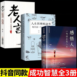 感悟人生 人生哲理枕边书 老人言 处世生命感悟心灵修养人生格言每日成人文学励志人生励志书 全3册 一句话点亮人生 大智慧修身