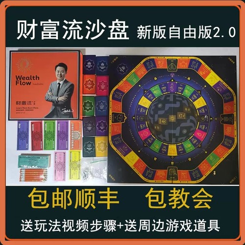 财富流沙盘2.0版本自由新版财富流桌游财商游戏送手提袋顺丰包邮财富流英文版 - 封面