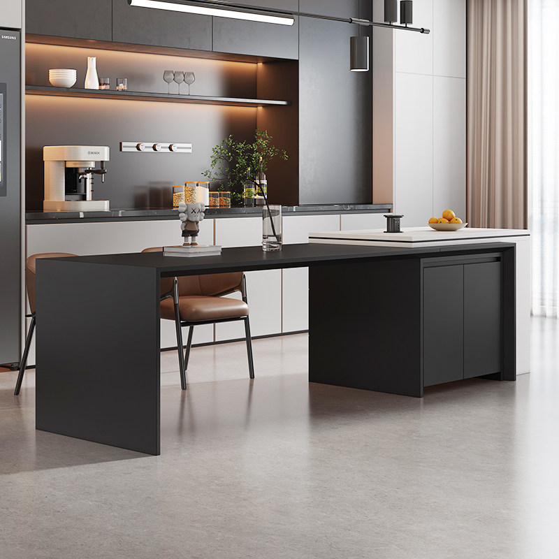 2025新款岛台餐桌一体家用鲨鱼边全岩板导台带水槽可定制嵌入烤箱,住宅家具,岛台餐桌,淘宝优惠券,粉丝福利购,淘宝优惠卷
