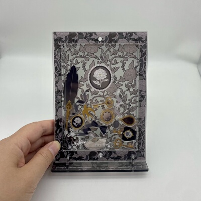 Fukuya椿唐草亚克力谷美大框小卡明信片立牌收纳摇摇粒摆件