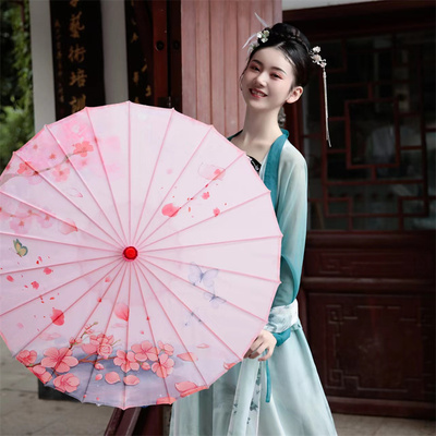 婚礼复古风工艺舞蹈伞走秀拍照