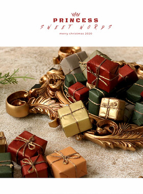 韩国进口造型礼物盒圣诞树挂件小礼包热卖精致摄影道具公主蜜语