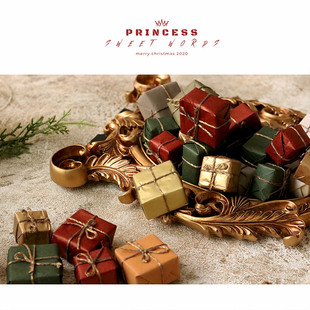 韩国进口造型礼物盒圣诞树挂件小礼包热卖精致摄影道具公主蜜语