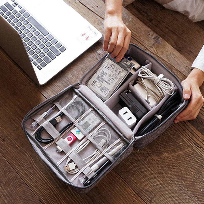 可定制logo大容量数码包旅行耳机充电宝3c产品有序分类整理收纳包