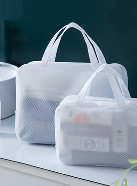 防水夹网旅行整理袋大容量洗漱化妆包健身游泳衣服收纳包定制LOGO