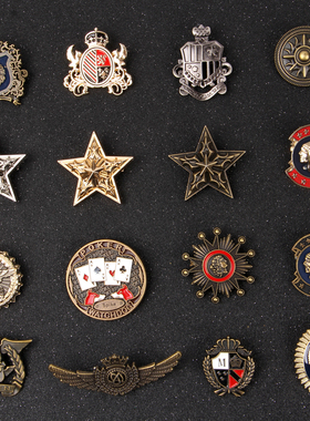 韩版学院风复古jk勋章巴洛克时尚金属胸针西服徽章挎背包挂件配饰