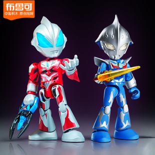 布鲁可奥特曼积木人神奇版奈克赛斯第2弹布鲁克正版二代男孩玩具