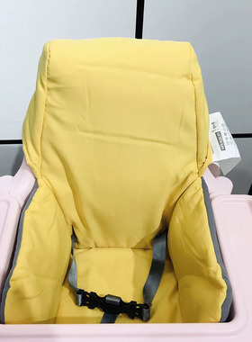 兰格宝宝儿童餐椅垫坐垫垫椅套高脚椅垫靠垫冬保暖黄灰色