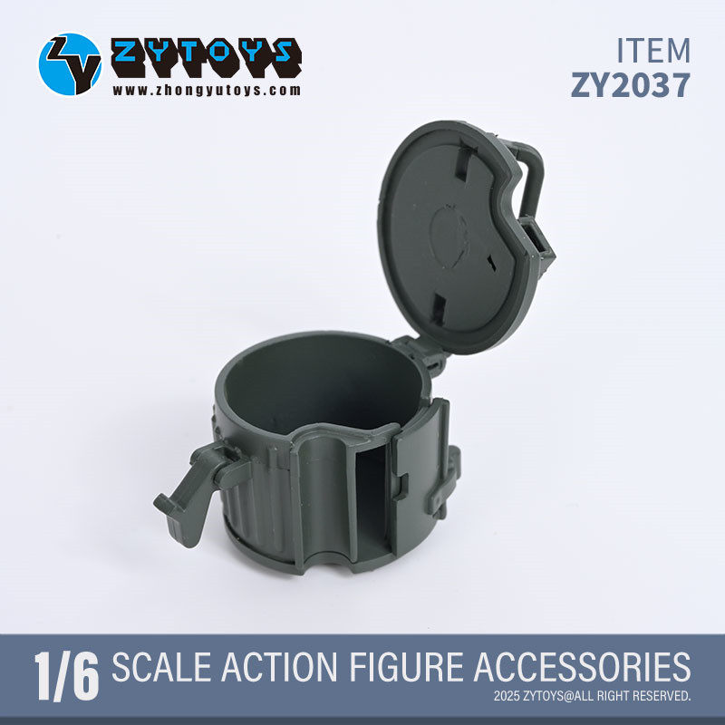 ZY2037 1/6比例MG通用机枪弹鼓模型塑料不含弹链武器兵人配件现货