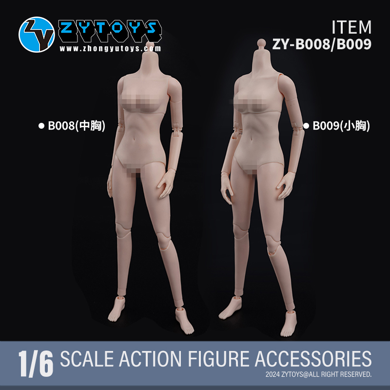 ZYTOYS1/6人偶包胶女素体白肤