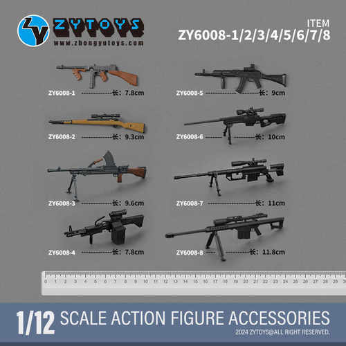 ZYTOYS武器包1/12吃鸡6寸机娘