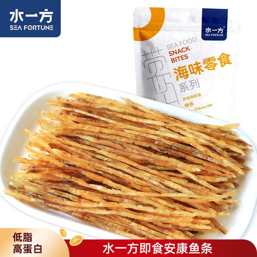 水一方安康鱼条原味40g袋装低脂