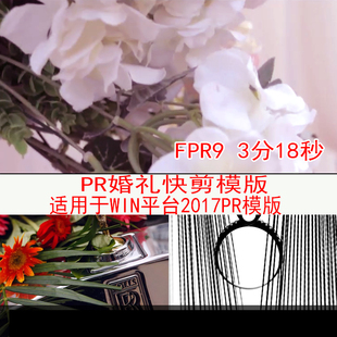 PR高端婚礼剪辑模版预告片视频片头合成婚庆迎亲典礼pr微电影fpr9