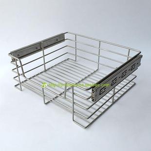 不锈钢拉篮 派雅 抽屉拉篮 碗碟篮 可定制 厨柜平篮配不锈钢滑轨