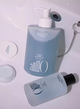 现货！限量韩国anillo&ames联名夏天蓝色香氛喷雾沐浴露香膏香水
