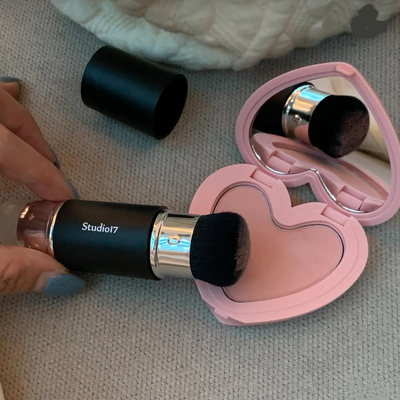 【多功能便携】studio17双头腮红刷化妆刷硅胶刷膏状液体粉状通用