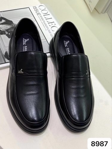 新款赛狼黑色男皮鞋MEN'S LEATHER SHOES