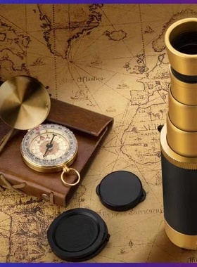 海盗伸缩高倍高清望远镜25x50单筒复古户外旅便携微光夜视望远镜