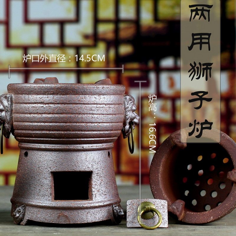 潮州炭炉 红泥炉 橄榄碳炉 煮茶 纯手工功夫茶炉 小火炉 家用商用