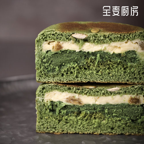 抹茶奶酥青提奶酪大鼓欧包夹心面包车轮饼粗粮代早餐健康营养