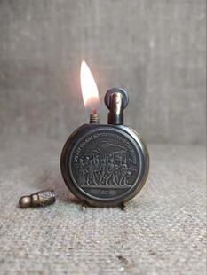 乌克兰代购Lighter ㊣ 手作蒸汽朋克精致黄铜雕刻老式汽油打火机