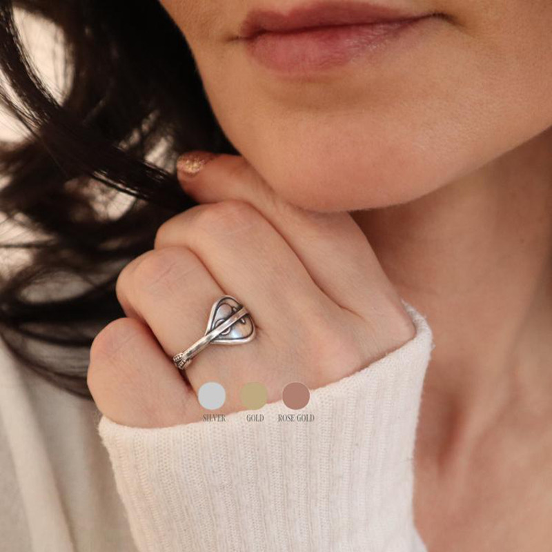 美国代购Mandolin◇手作曼陀林乐器琵琶音乐家礼物纯银中性戒指