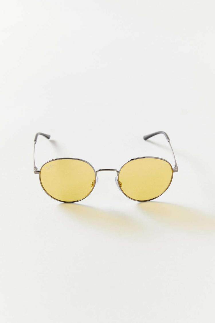 美国代购Yellow◇手作复古经典圆形黄色抛光炮铜框架墨镜太阳眼镜