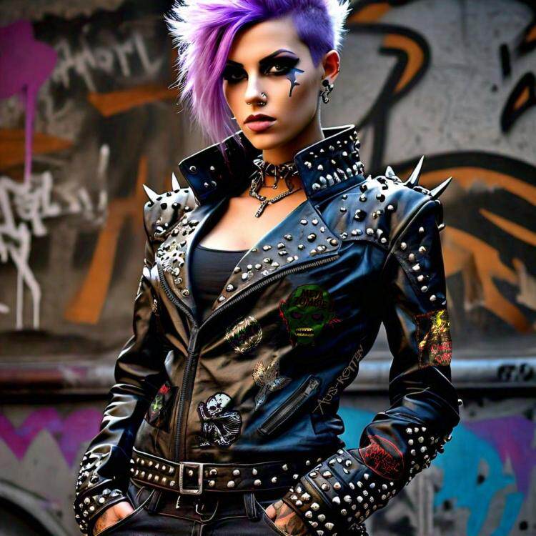 海外代购Rocker◇手作蒸汽朋克摇滚补丁尖刺铆钉真皮牛皮夹克皮衣