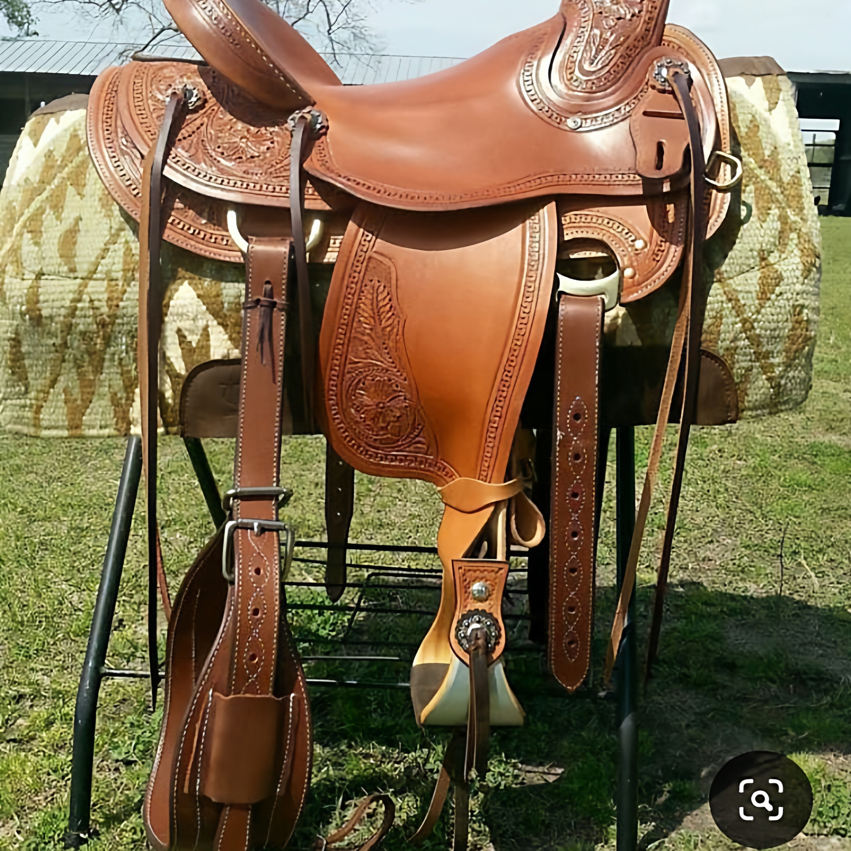 海外代购Saddle◎手作定制栗色西部耐力马鞍配头笼胸甲及其他配件