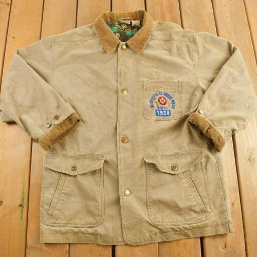加拿大代购Jacket㊣ 古着1990年代卡通米老鼠刺绣街头夹克短外套